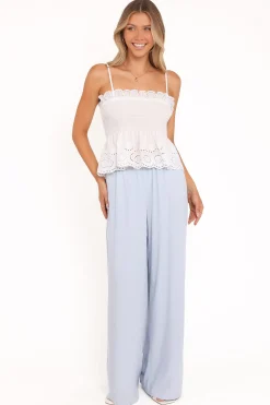 Gretal Smocked Eyelet Top