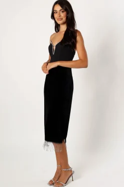 Greta Velvet Fringe Skirt