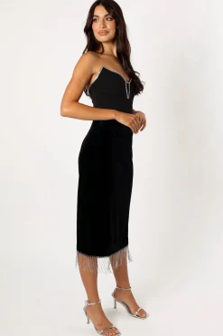 Greta Velvet Fringe Skirt