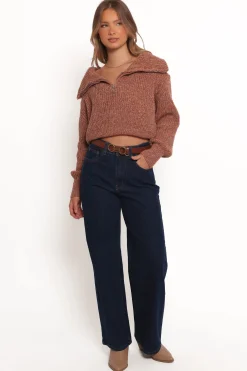 Hallow Collar Quarter Zip Sweater