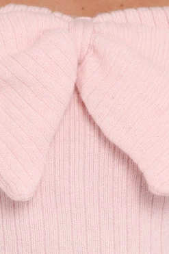 Helene Bow Off Shoulder Knit Sweater