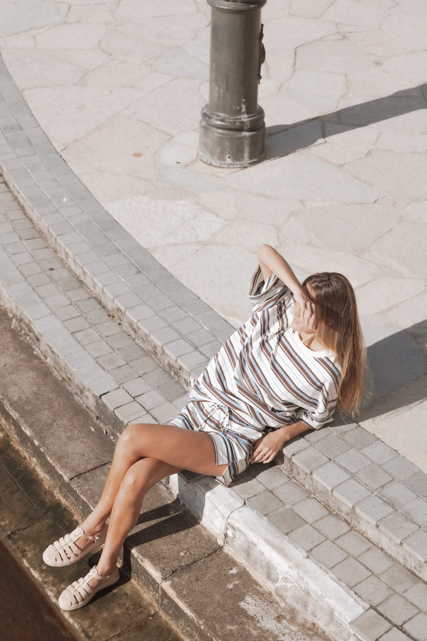 Hellen Stripe Short Set