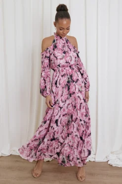 Hilary Pleated Maxi Dress