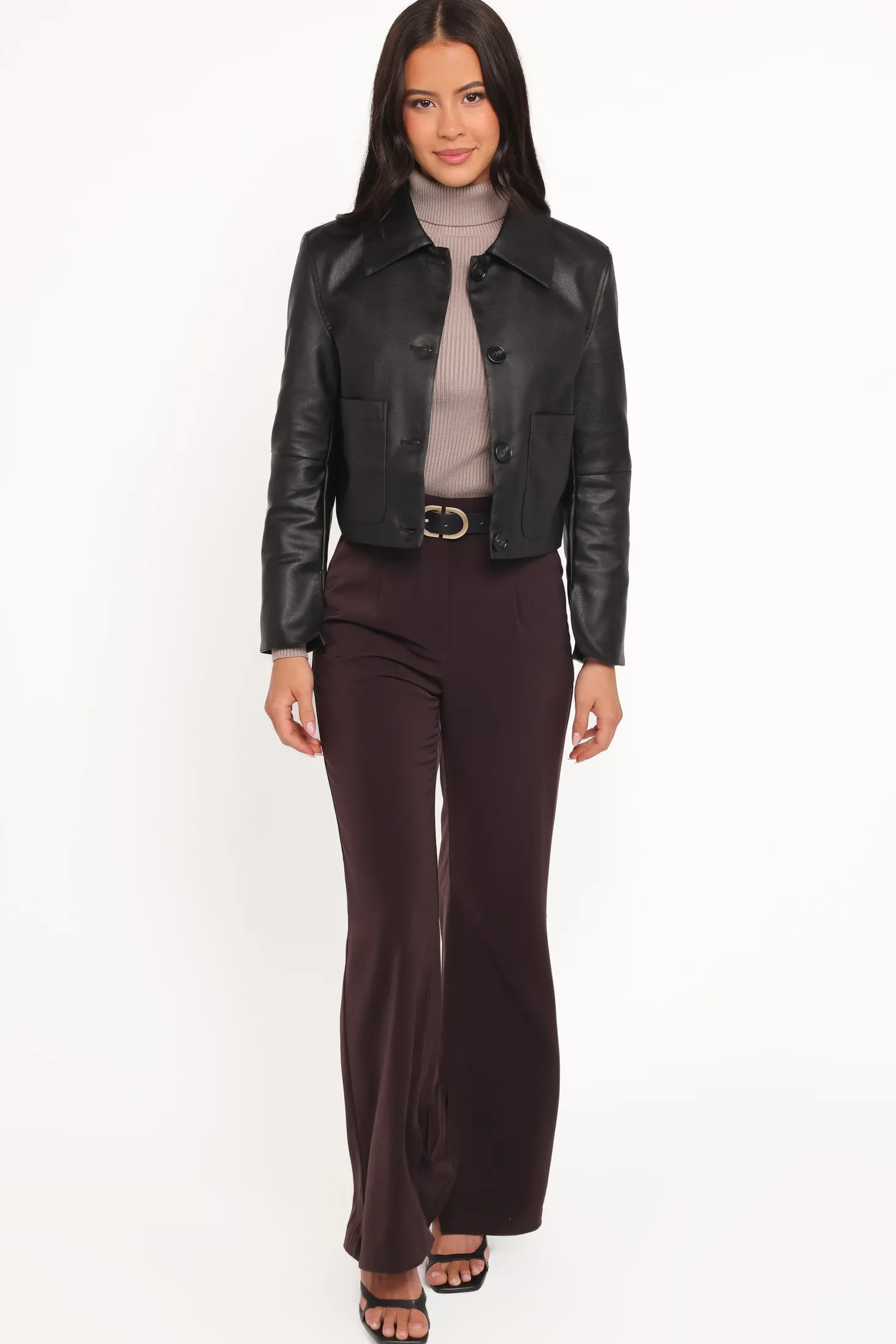 Hope Crop Faux Leather Jacket