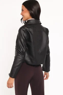 Hope Crop Faux Leather Jacket