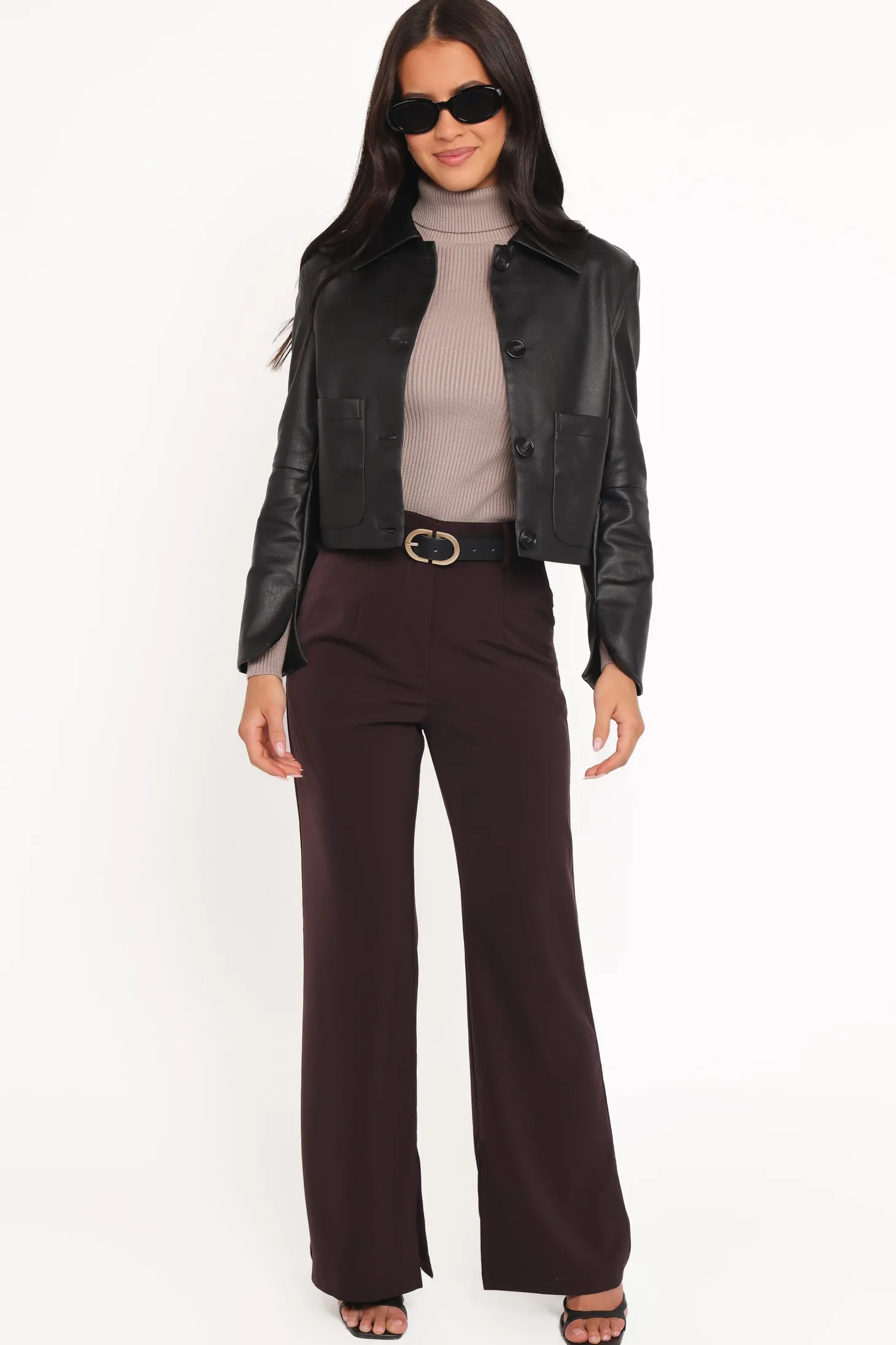 Hope Crop Faux Leather Jacket