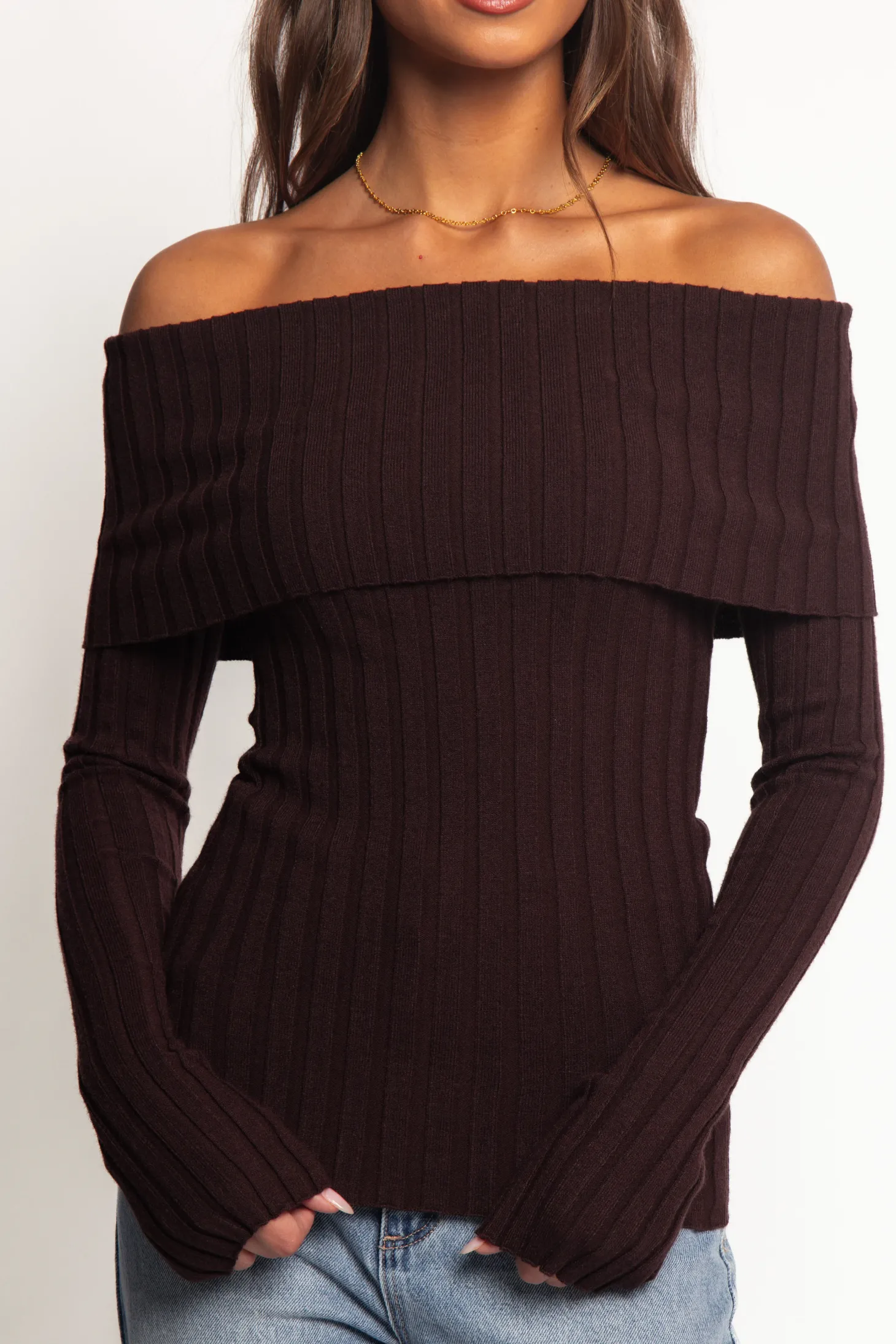 Inora Off Shoulder Knit Top