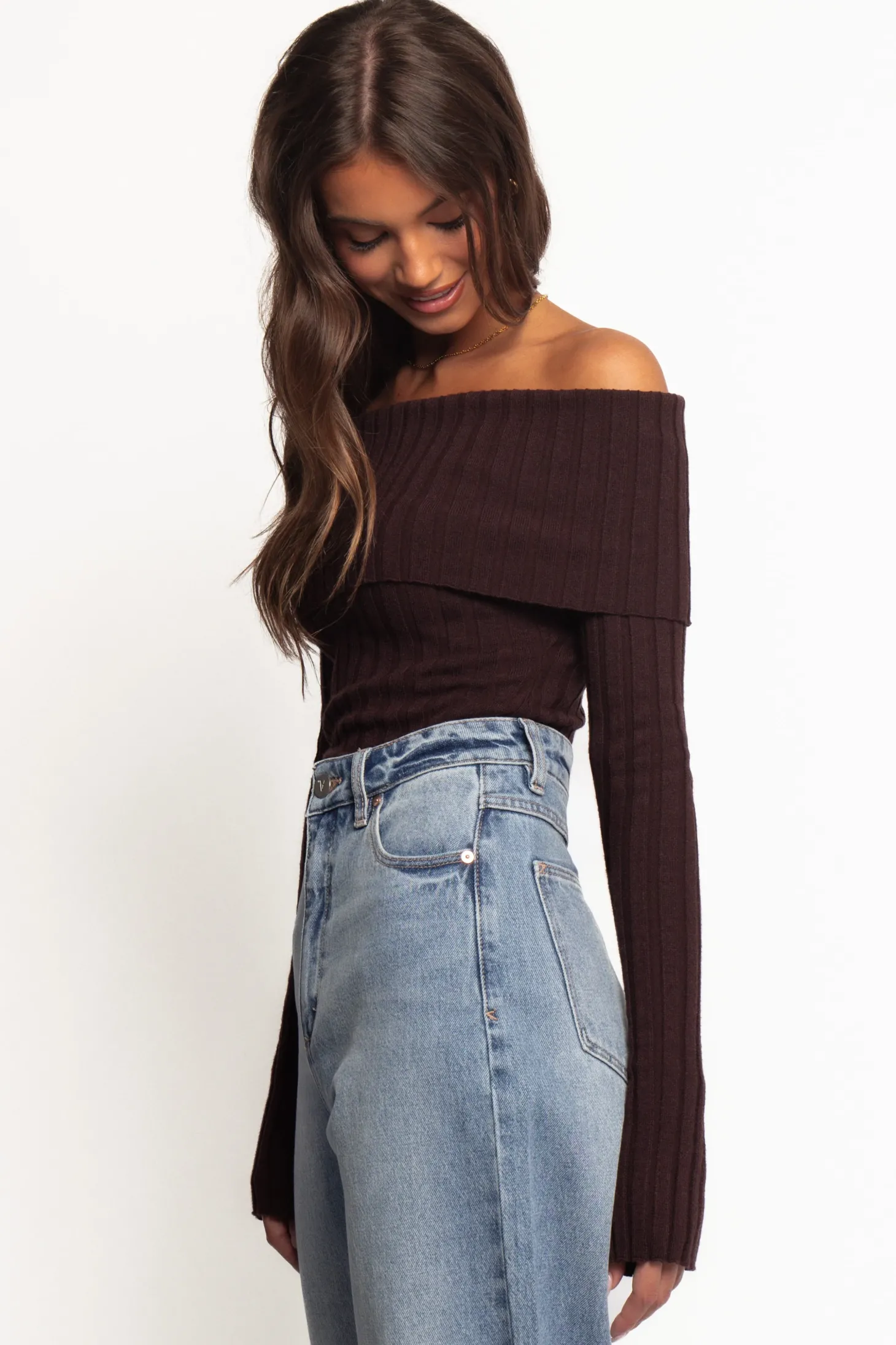 Inora Off Shoulder Knit Top