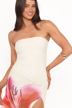 Iridessa Strapless Midi Dress