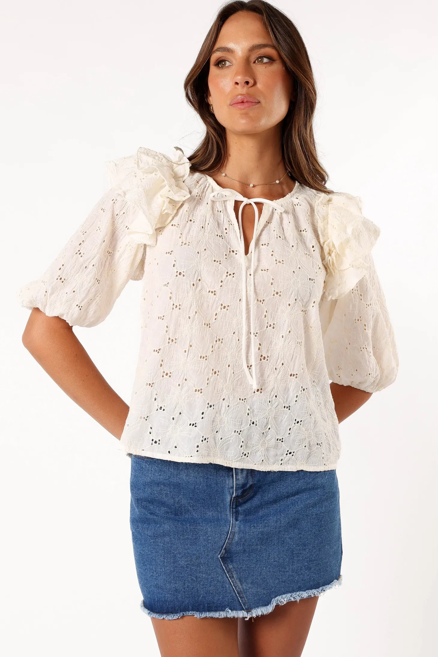 Iris Ruffled Top