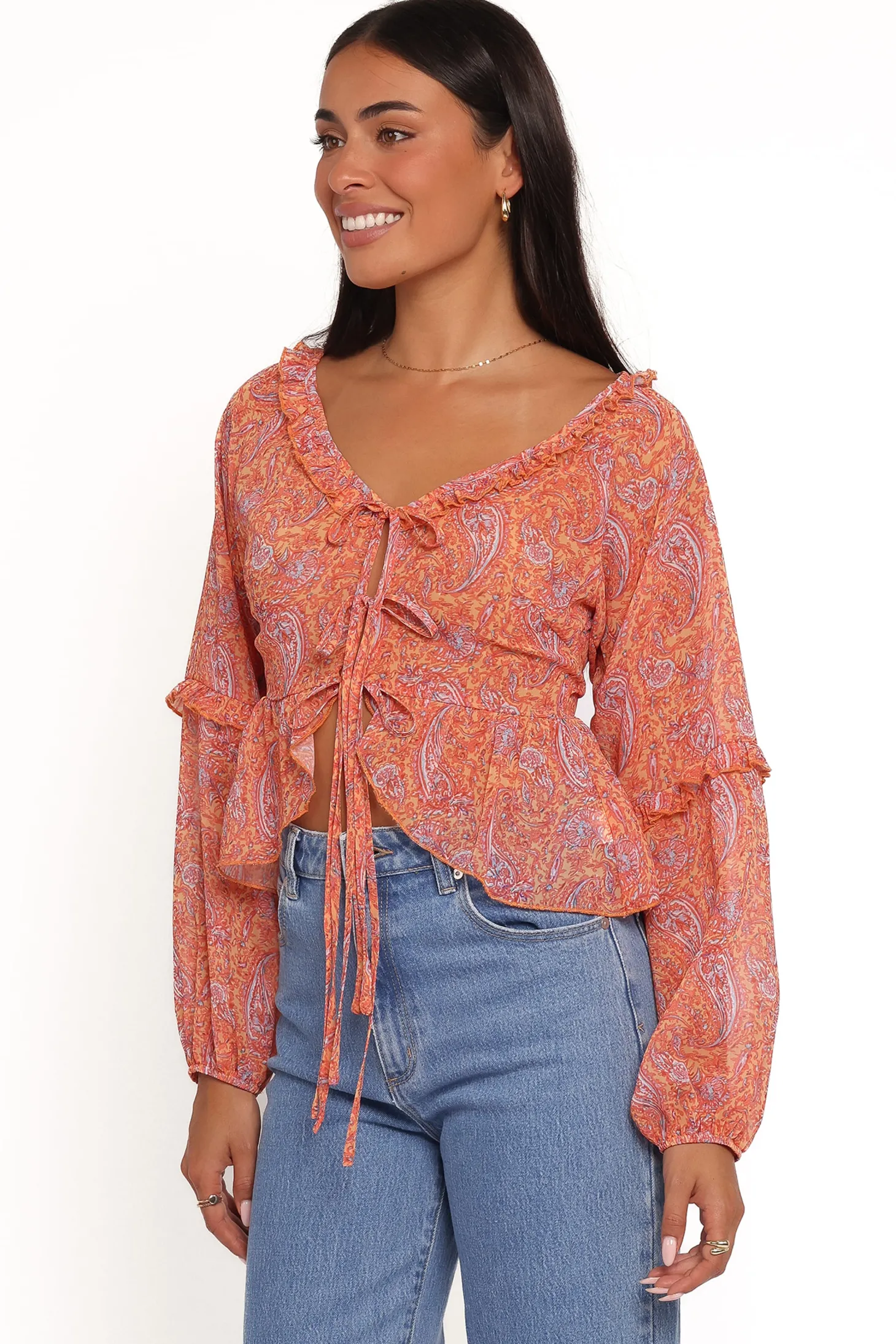 Isolt Tie Front Top