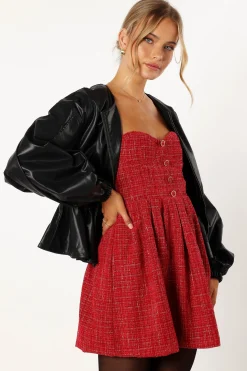Ivanna Faux Leather Puff Sleeve Jacket