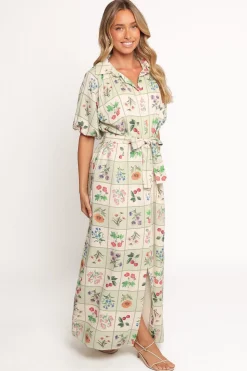 James Button Through Maxi Dress