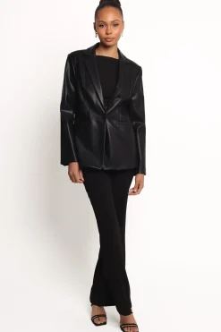 Jamie Faux Leather Blazer