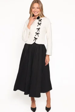Jorah Twill Cropped Bow Jacket