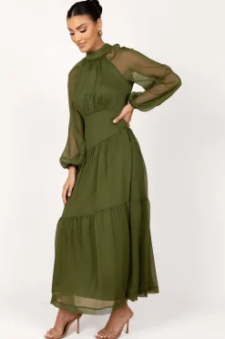 Julip Sheer Long Sleeve Maxi Dress