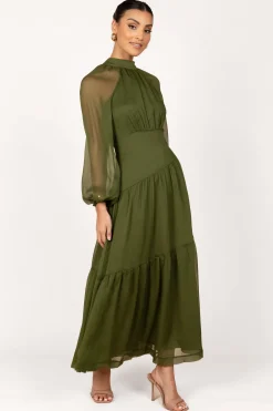Julip Sheer Long Sleeve Maxi Dress