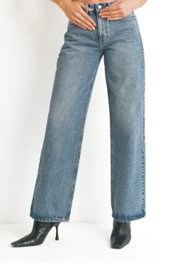Just Black High Rise Relaxed Straight Jean