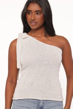 Jutta One Shoulder Knit Top