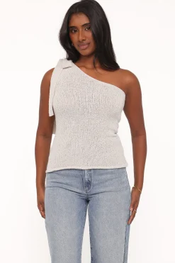 Jutta One Shoulder Knit Top