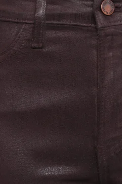 Kalindi Coated Cropped Bootcut Jean