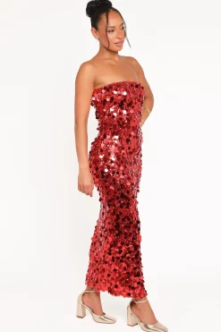 Karlie Strapless Sequin Maxi Dress