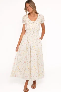 Katana Puff Sleeve Midi Dress
