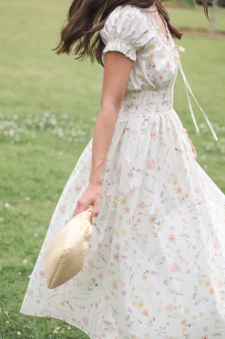 Katana Puff Sleeve Midi Dress