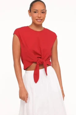 Kathy Tie Front Top