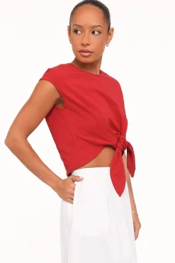Kathy Tie Front Top