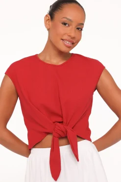 Kathy Tie Front Top