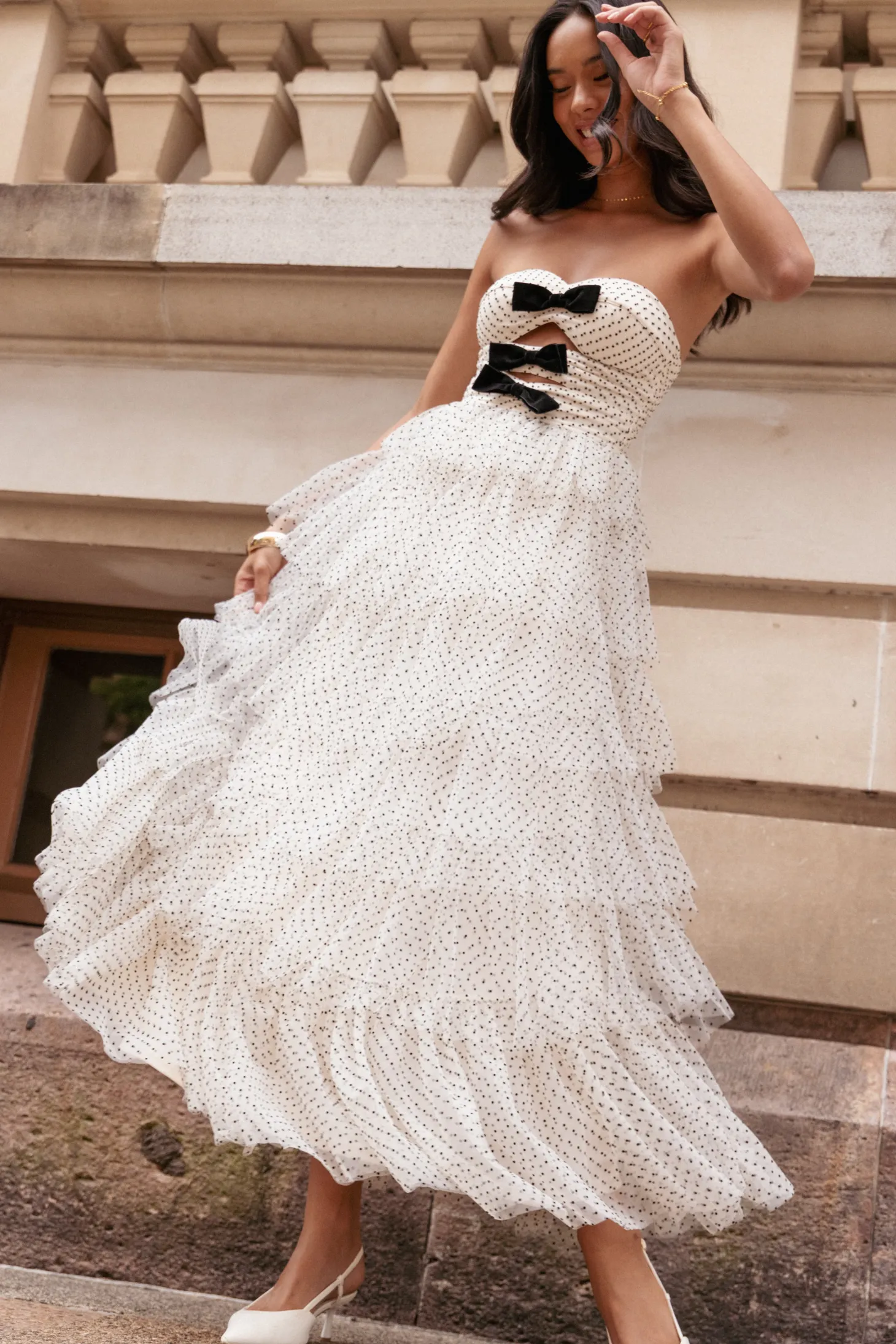 Kelari Strapless Midi Dress