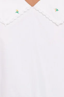 Kenna Embroidered Long Sleeve Top