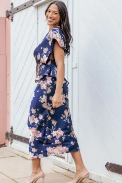 Kenna Satin Midi Skirt