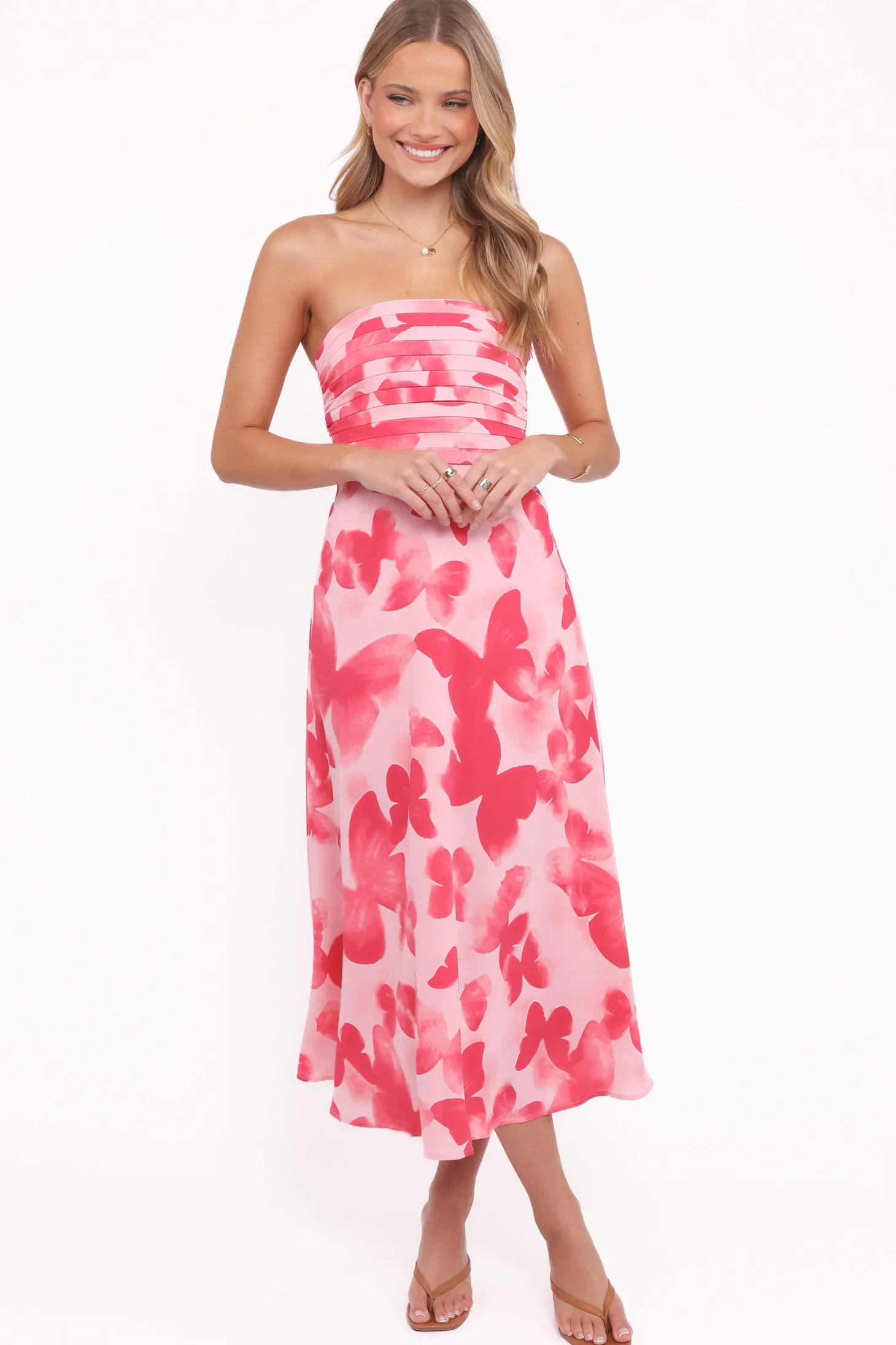 Kenna Strapless Midi Dress