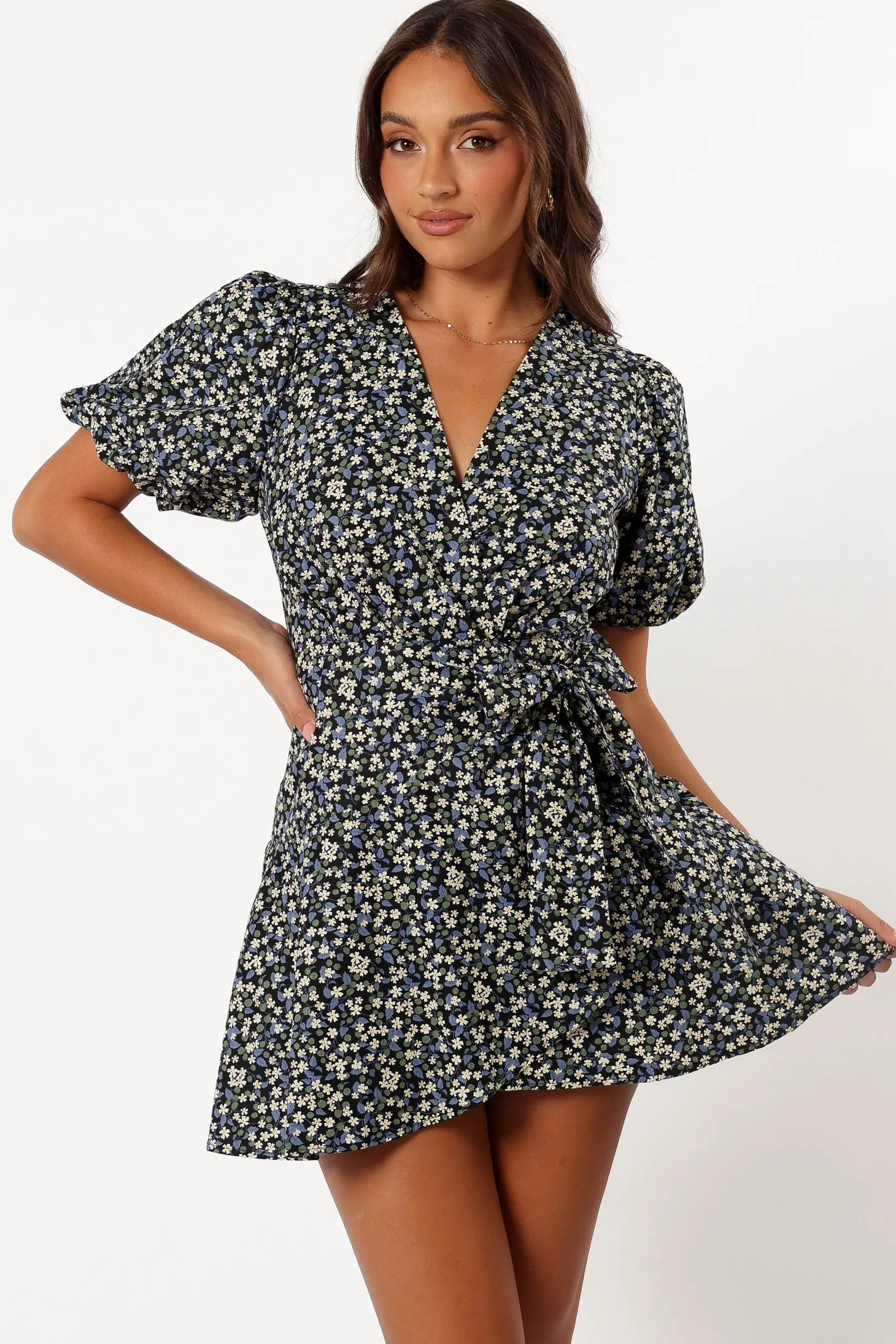Kenn Wrap Mini Dress