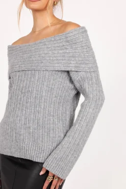 Kenny Off Shoulder Knit Sweater