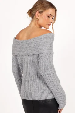Kenny Off Shoulder Knit Sweater