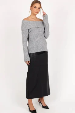 Kenny Off Shoulder Knit Sweater