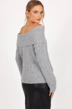 Kenny Off Shoulder Knit Sweater