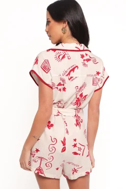 Kensie Tie Waist Romper
