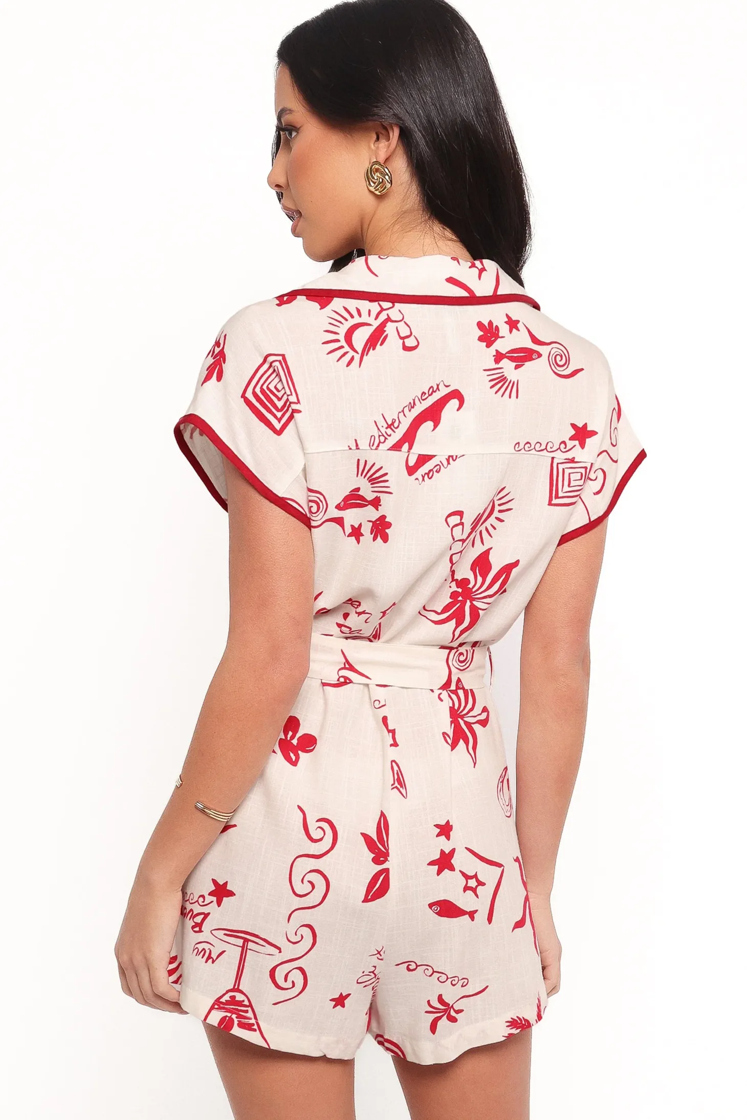 Kensie Tie Waist Romper