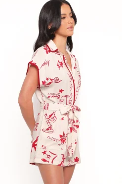 Kensie Tie Waist Romper