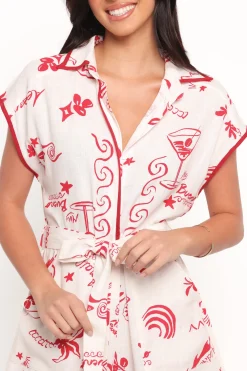 Kensie Tie Waist Romper