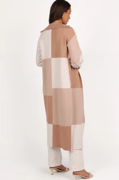 Kingston Large Check Long Cardigan