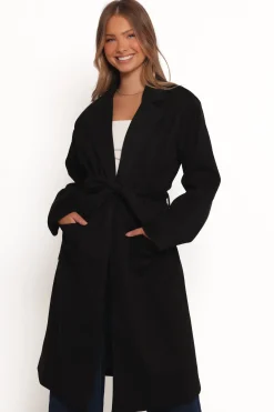 Kloss Tie Front Long Coat