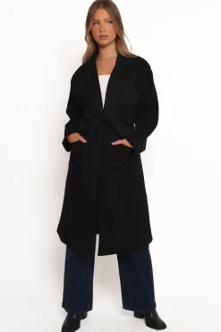 Kloss Tie Front Long Coat