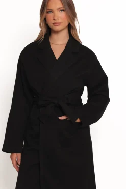 Kloss Tie Front Long Coat