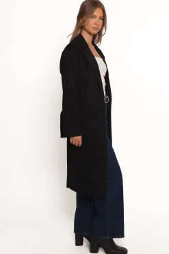 Kloss Tie Front Long Coat