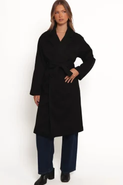 Kloss Tie Front Long Coat